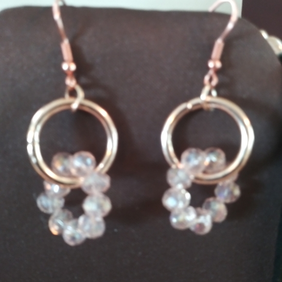 Pink Beads & Faux Leather Necklace & Earring Set - Picture 4 of 15